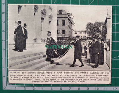C4377) Lord Tedder RAF Marshal Chancellor of Cambridge University 1951 Clip
