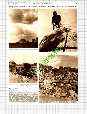 The Fali Race North Cameroons Jean-Paul Lebeuf - 1952 2-Part Cutting / Print