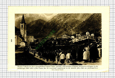 Kippel Switzerland /  Toggenburg  - c.1920s Print / Cutting