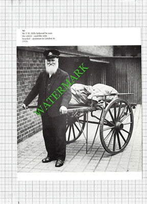 Mr T W Hills London Postman  - 1980s Cutting
