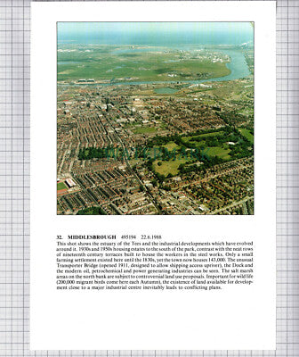 (7097) Middlesbrough / Peterlee Aerial View - 1980s Cutting / Print