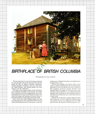X1276) Fort Langley British Columbia Canada - 1977 Article