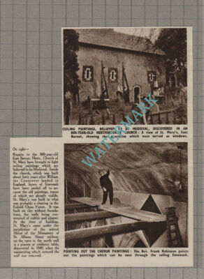 C3352) St Mary's Church East Barnet Hertfordshire Rev Frank Robinson - 1950 Clip