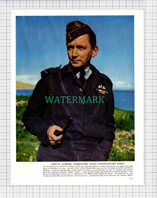 (7474) Air Chief Marshal Sir Arthur W Tedder WW2 - c.1947 Cutting/ Print