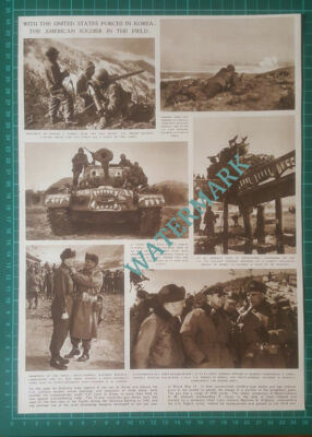 X695) Americans In Korea Tiger Tank Matthew Ridgway Edward Almond - 1951 Clip