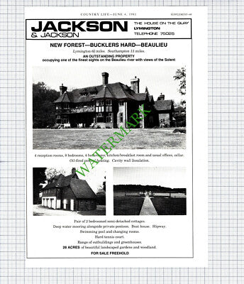 Bucklers Hard Beaulieu / Wycliffe Hall Estate Durham Mr C U Peat - 1981 Cutting