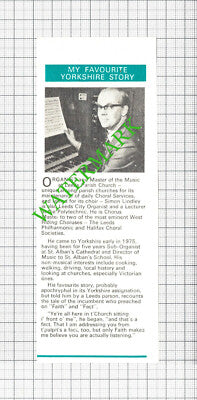Simon Lindley Organist Leeds Parish Church - 1979 Small Cutting