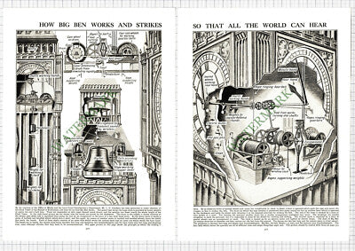 9091) How BIG BEN Parliament Works Mr L G Goodwin -  c.1930s 2-Part Cutting