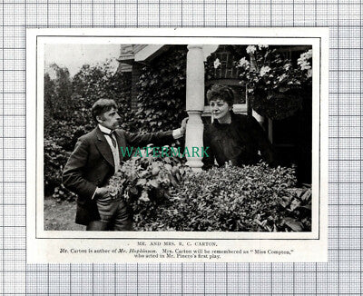 C5170) Mr & Mrs R C Carton Author - c.1905 Clip