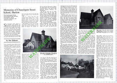 Churchgate Street School Harlow Essex Mr Webber Nan Collecott -  1974 Article