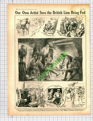 Sheldon War Artist  Army Food World War One WW1 - 1918 Cutting / Print