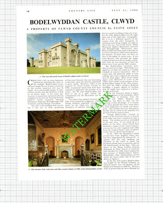 Bodelwydden Castle Clwyd Wales - 1988 Article