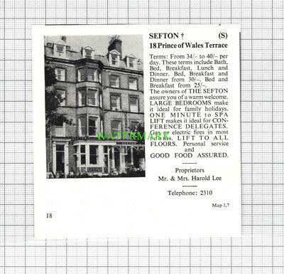 C7619) Sefton Harold Lee  San Remo Weydale Scarborough Hotel Advert - 1969