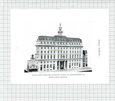 8879) New Street Leeds Blomfield / Hudson's Bay Company Mewes - 1926 Book Print