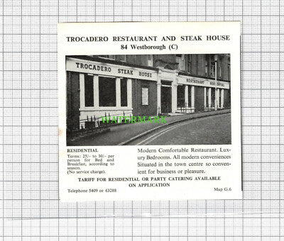 C3675) Trocadero Steak / Whitegates Valley Road Scarborough Bayntun Advert  1969
