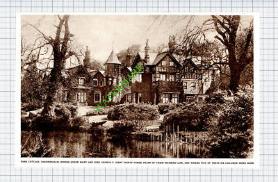 York Cottage Sandringham Queen Mary King George V  - 1953 Cutting