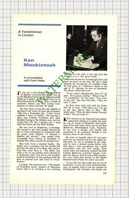 C864) Ken Mackintosh Saxophonist  - 1975 Article