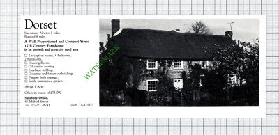 Sturminster Newton House Sale Advert - 1981 Cutting