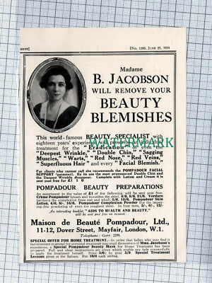 C4609) B Jacobson Beauty Specialist ADVERT - 1924 Clip