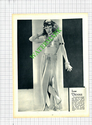 Irene Dunne Actress / Polly Walters  - 1930s Book Print