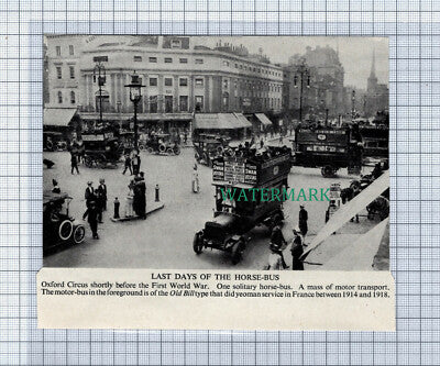 C4195) Oxford Circus Old Transport - Paper Cutting
