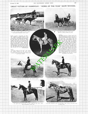 Horse Show Harringay Mellor Marmont Crotey Alan Oliver Payne - 1953 Cutting