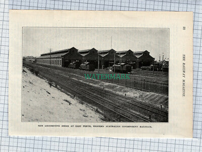 C4625) East Perth Locomotive Sheds Western Australian Railway - c.1926 Clip