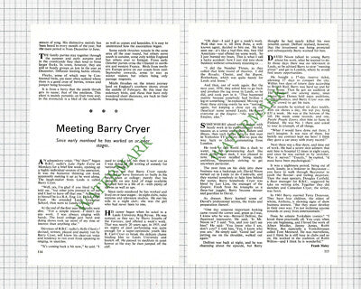 Barry Cryer Leeds BBC Writer  - 1974 Article