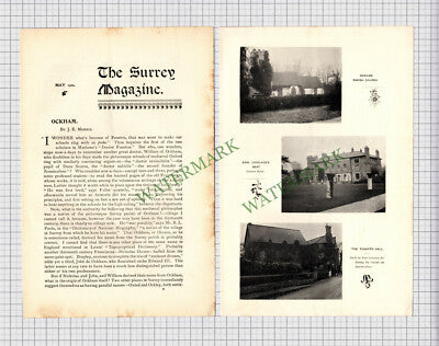 8916) Ockham Surrey The Hautbois  - 1900 Article