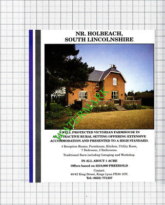 Holbeach Lincolnshire Farmhouse Small Sale Advert - 1991 Cutting