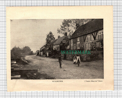 C3042) Kilburn Yorkshire - 1907 Book Print