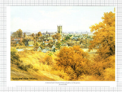 Hay on Wye  / Ludlow - c.1990s Cutting Print