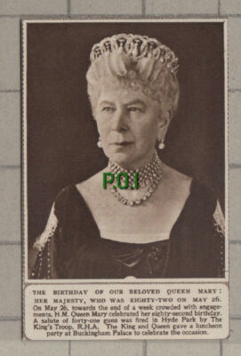 C879) Queen Mary 82nd Birthday - 1949 Cutting