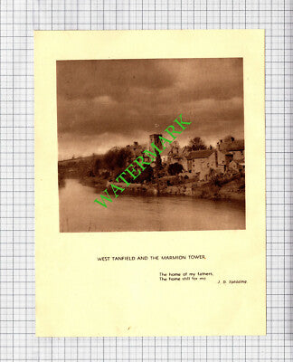 The Five Rise Locks Bingley / West Tanfield  - c.1930s Book Print