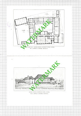Oxford Municipal Secondary School William Newton Architect -1929 Book Prints