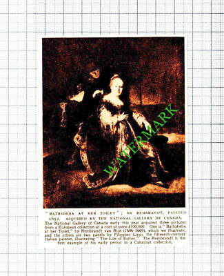 National Gallery Of Canada Rembrandt - 1953 Small Cutting