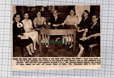C3334) Stella Missouri Council Mrs Norman Westcott Edmondson - 1950 Clip