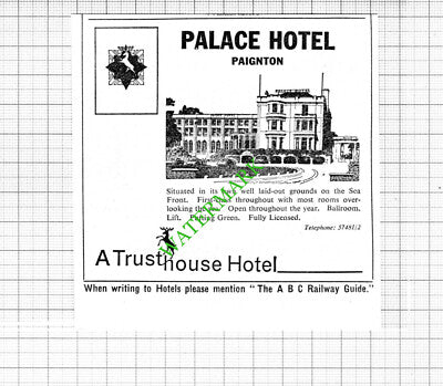 Randolph Hotel Oxford / Palace Hotel Paignton Small Advert - 1964 Cutting