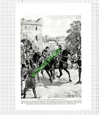 Piers Gaveston Dedington Oxfordshire - 1920's Cutting / Print