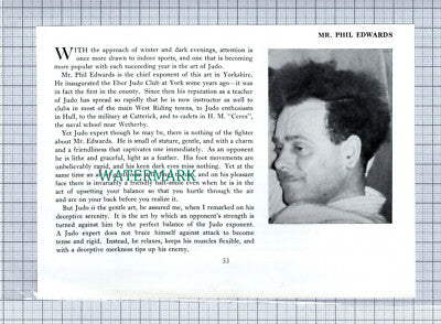 C4946) Mr Phil Edwards Ebor Judo Club York Yorkshire - 1952 Cutting