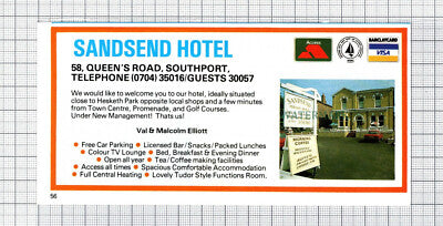 C7646) Sandsend Hotel Southport Malcolm Elliott / Fairfield Morris - 1986 Advert