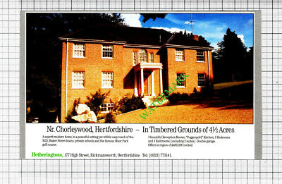 Chorleywood Hertfordshire / Woollard Pensford Avon Sale Advert -  1988 Cutting