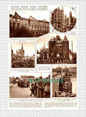 X1107) Bonn University Nanten War Damage - c.1945 Cutting