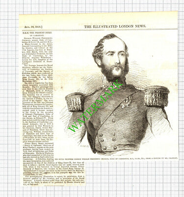 HRH George William Frederick Charles Duke Of Cambridge Crowley -   1850 Cutting
