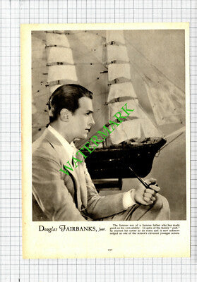 Douglas Fairbanks Jnr Actor / Herbert Marshall - 1930s Cutting / Print