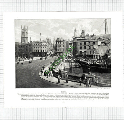 The Lion Cliff Cheddar  / Bristol - c.1895 Book Print