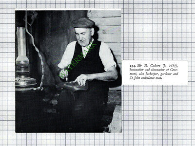 Mr E Calvert Grosmont Shoemaker - 1970s Cutting
