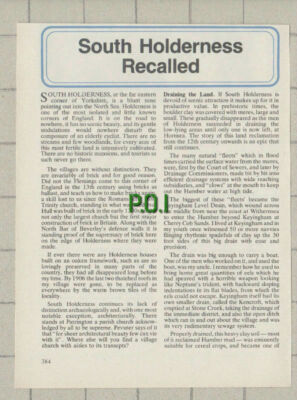 C1200) South Holderness Yorkshire T H Harry Etherington - 1984 Article