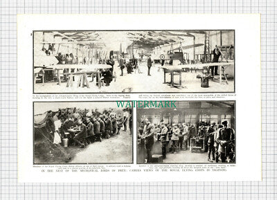 X1225) Royal Flying Corps Training World War 1 c.1918 Print / Cutting