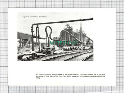 C4078) Middlesbrough Cargo Fleet Iron Works / Furnaces - Book Print